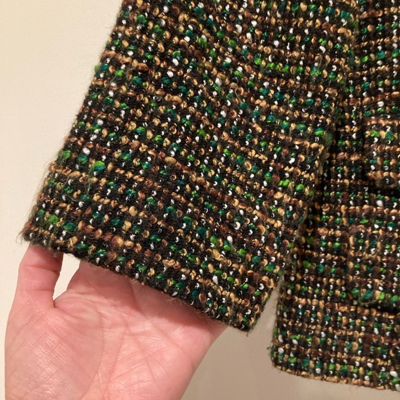 Ann Taylor Loft 3 Button Cropped Tweed Blazer Multi-Colored, Size 0 - Picture 10 of 12